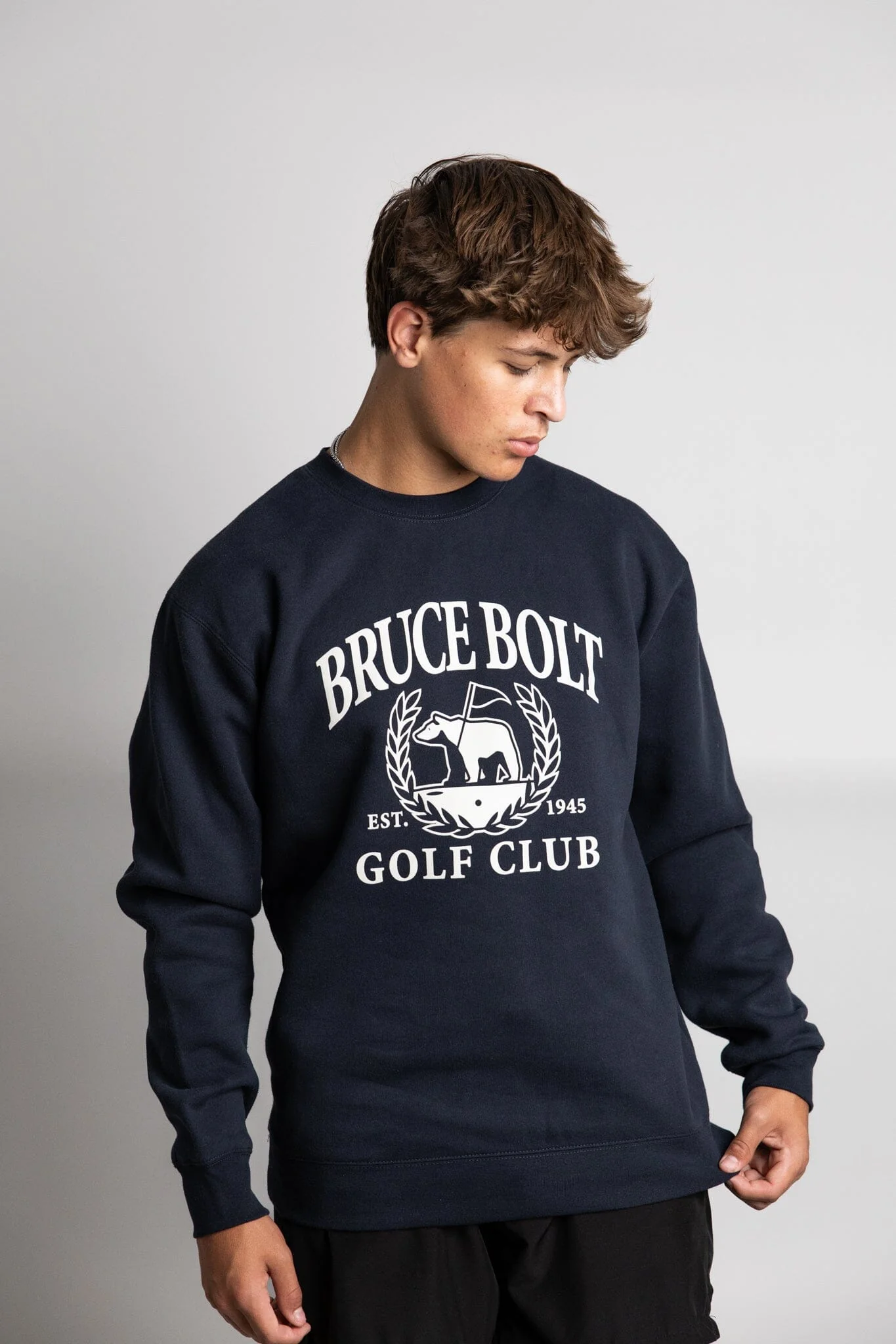 "BRUCE BOLT Golf Club" Crewneck - Navy - Image 5