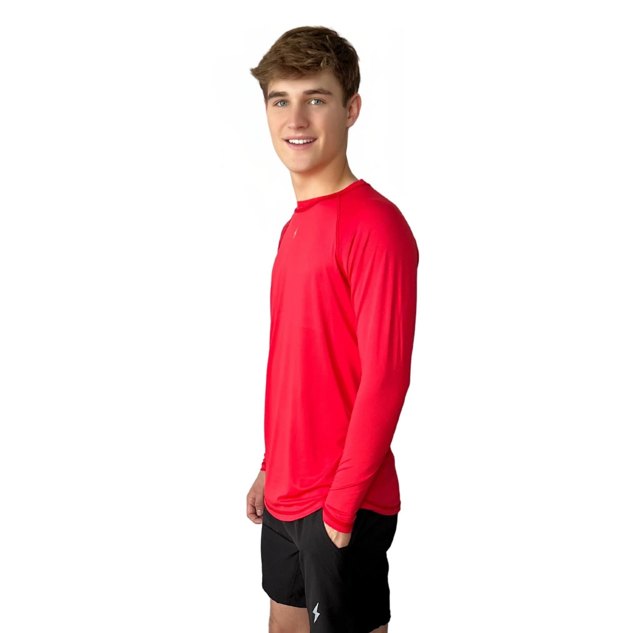Performance Long Sleeve Shirt - Red - Image 4