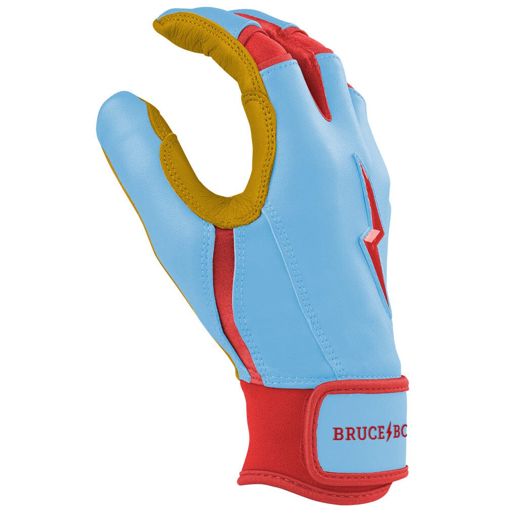 Harrison Bader Signature Series Short Cuff Batting Gloves - Baby Blue - Image 5