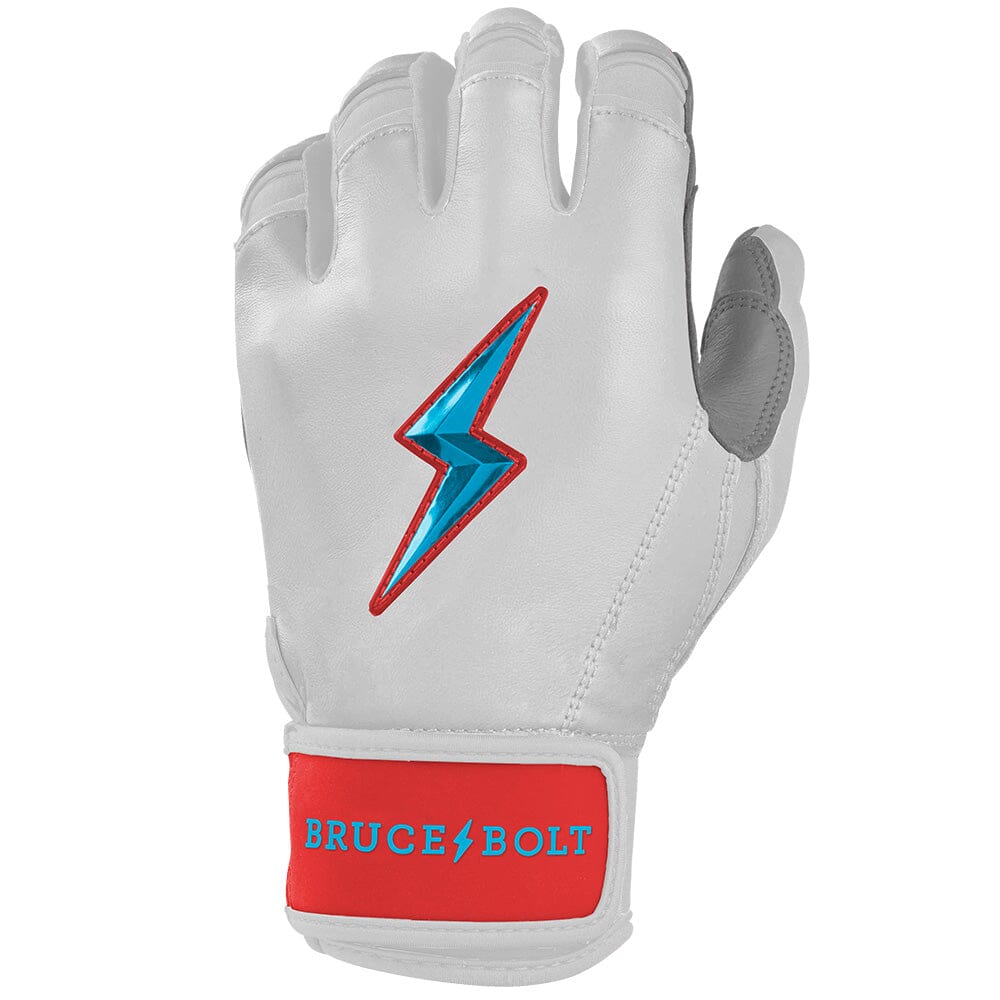 Bear Series Short Cuff Batting Gloves - Miami White - Image 3