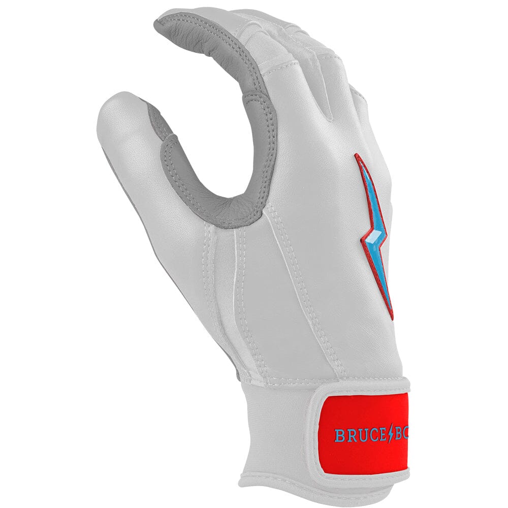 Bear Series Short Cuff Batting Gloves - Miami White - Image 5