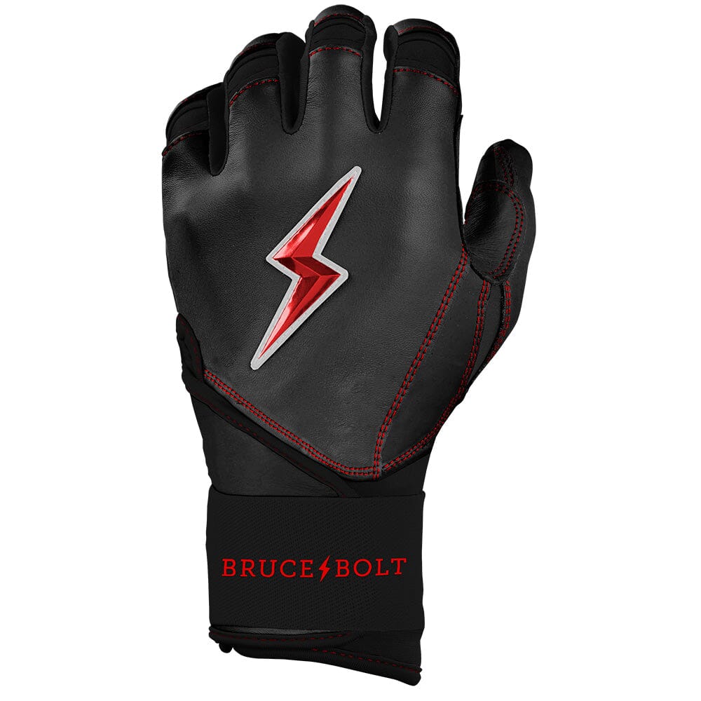 Bear Series Long Cuff Batting Gloves - Black - Image 3